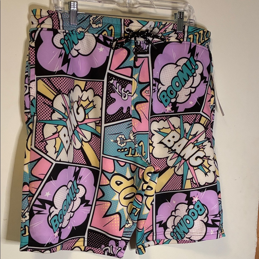 Drill clothing co Vibrant Comic Print Men's Board Shorts